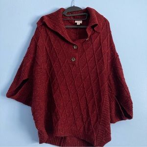NWOT St John's Bay Maroon Sweater Size Medium